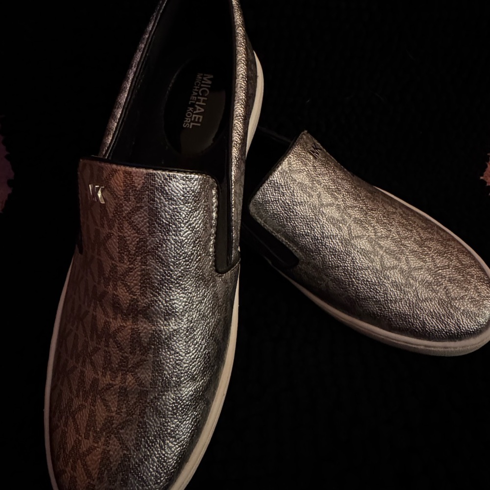 Michael Kors Silver Patterned Women's Loafers NWOT